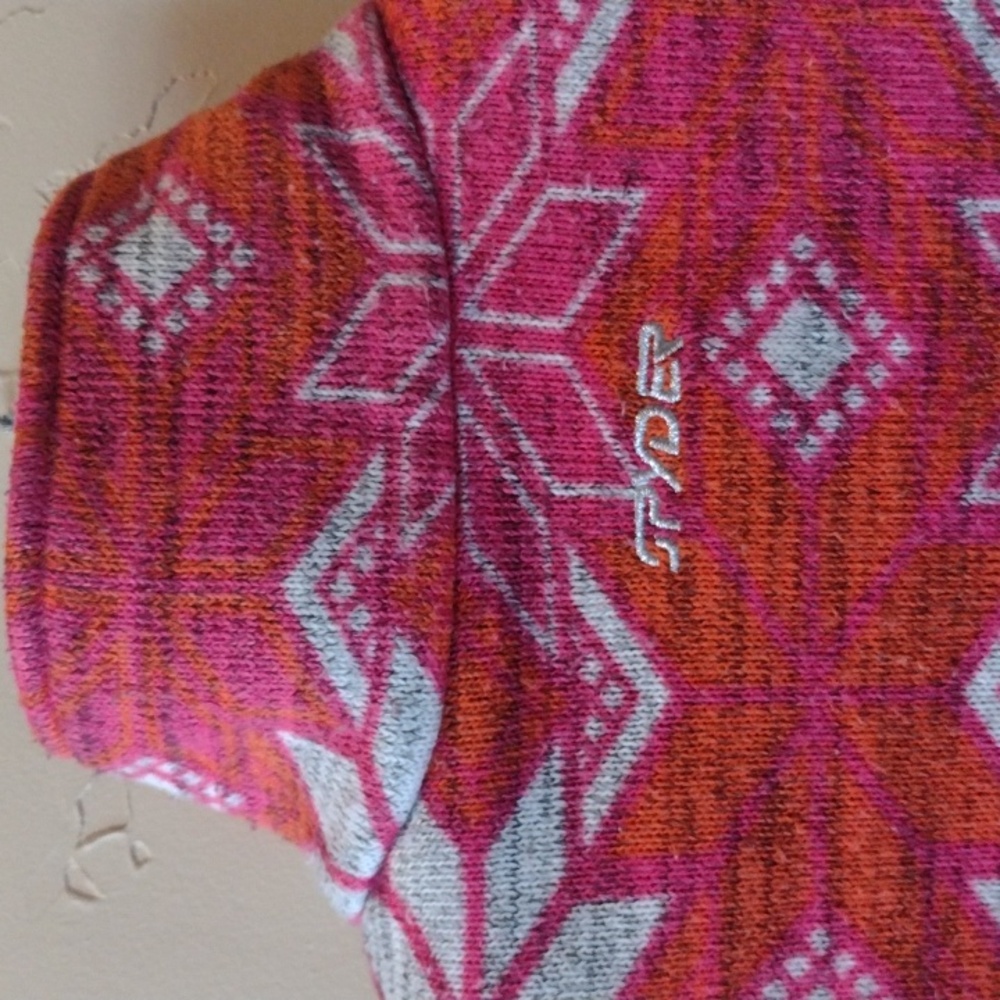 Spyder 1/4 Zip Pullover Salmon and Pink - Picture 4 of 6
